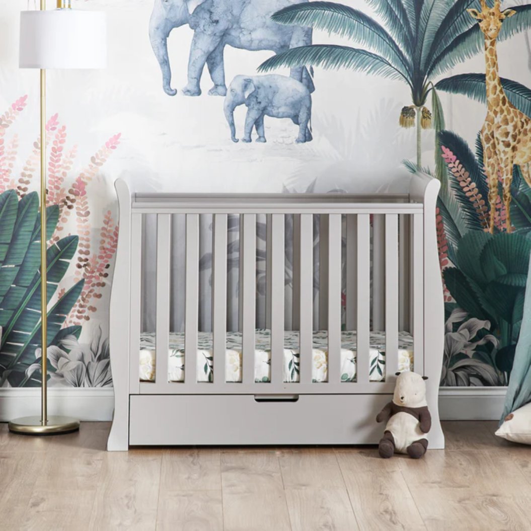 Space saver cot hot sale with drop side