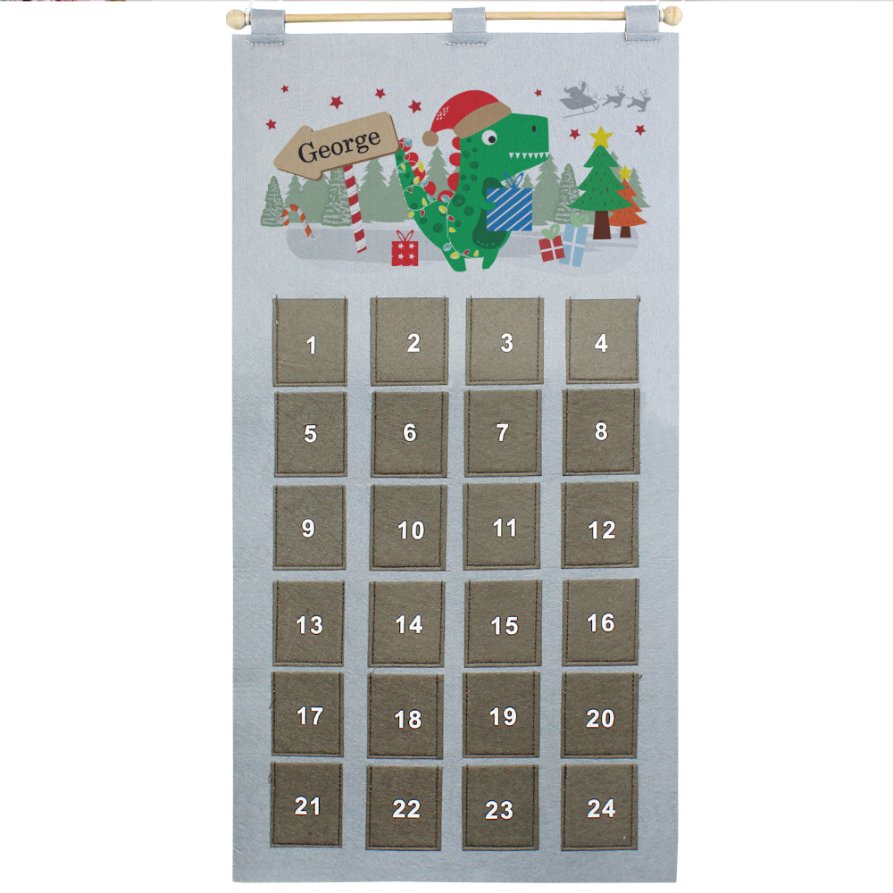 Dinosaur Pocket Advent Calendar - Personalised