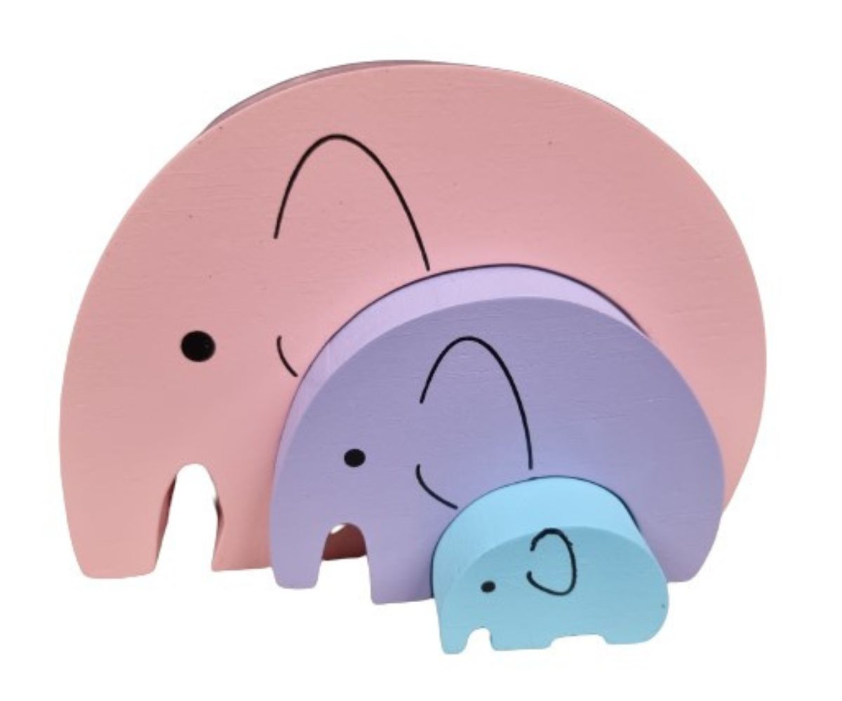 Elephant Stacking Toy - Pastel