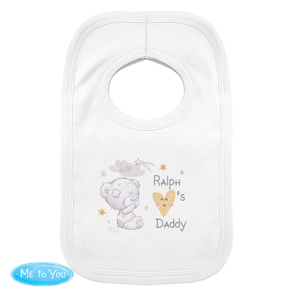 Tiny Tatty Teddy I heart Baby Bib - Personalised | 0 -3 Months
