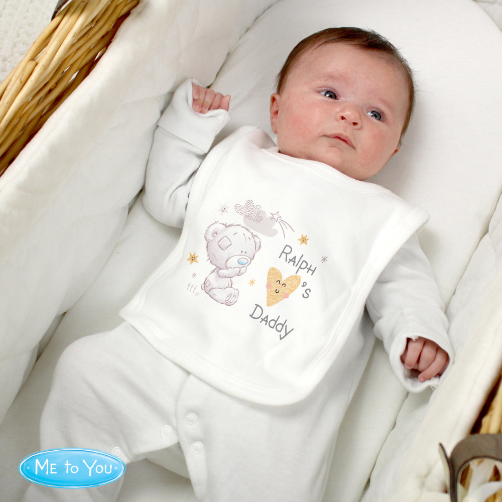 Tiny Tatty Teddy I heart Baby Bib - Personalised | 0 -3 Months
