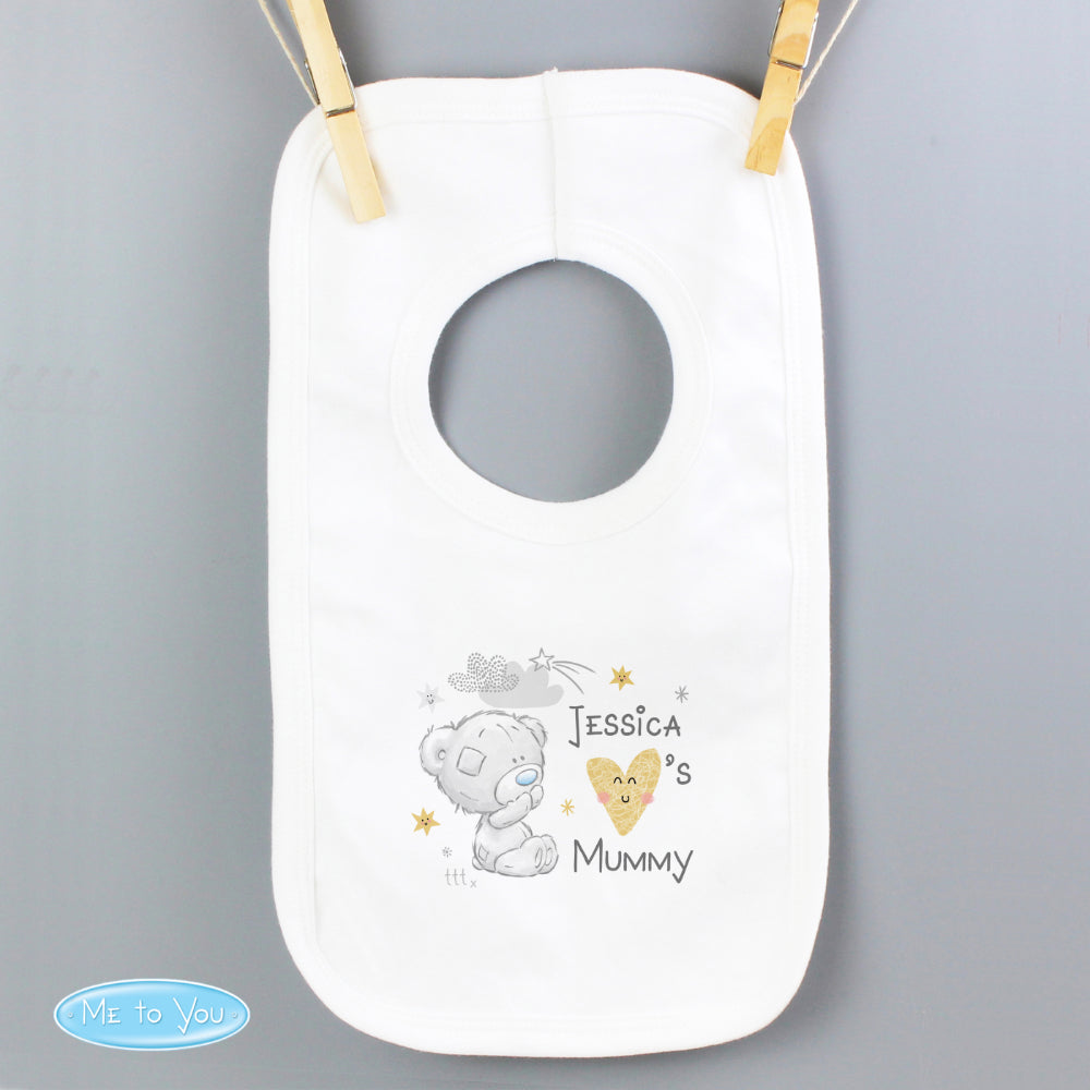 Tiny Tatty Teddy I heart Baby Bib - Personalised | 0 -3 Months