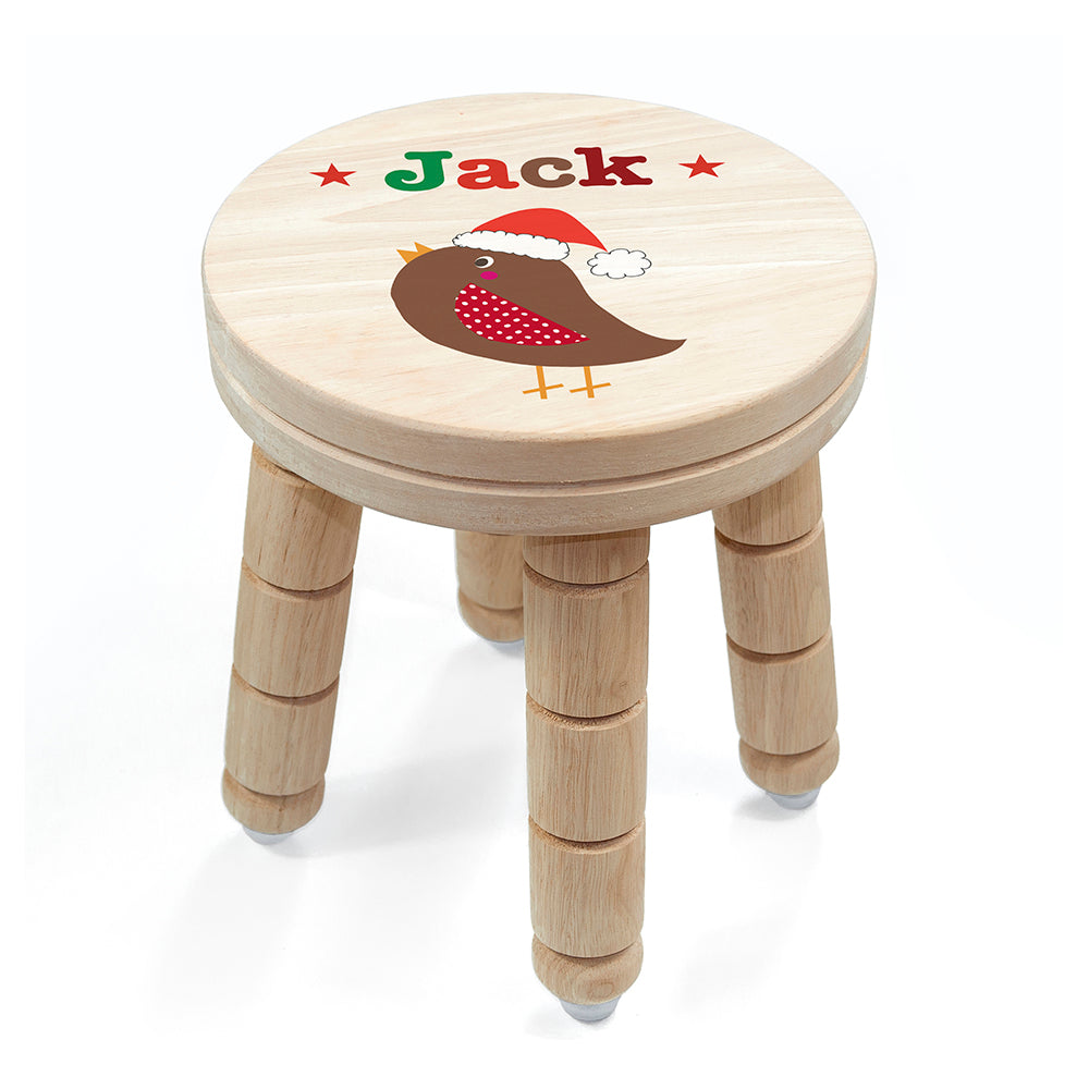 Robin Wooden Stool - Personalised