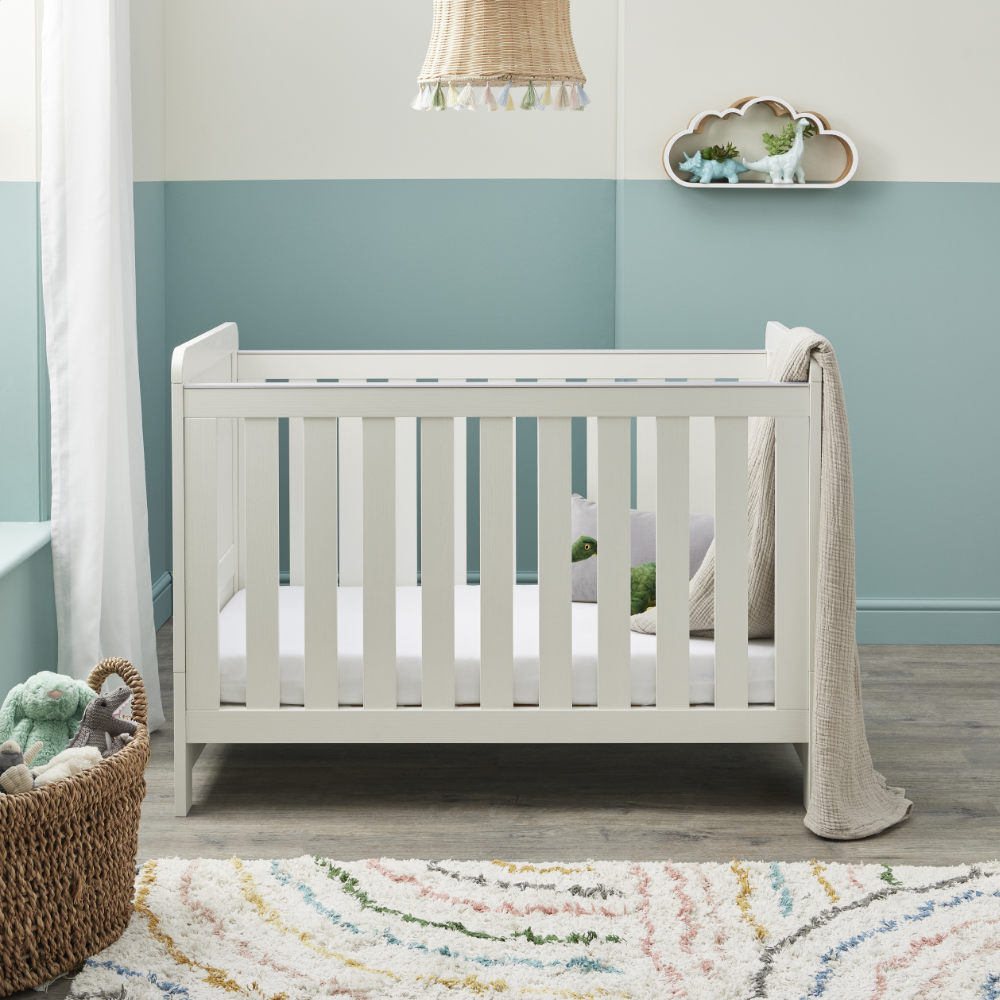 Caro Mini Cot Bed - White Wash