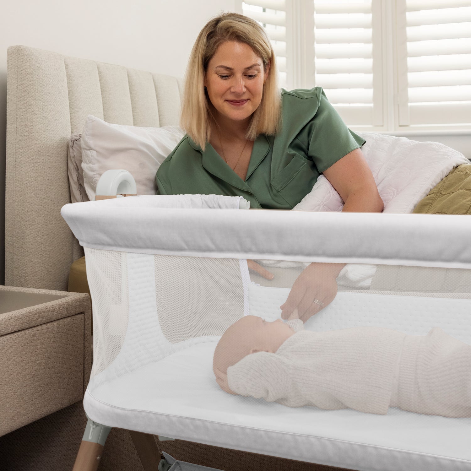Cloud Bedside Crib - Grey