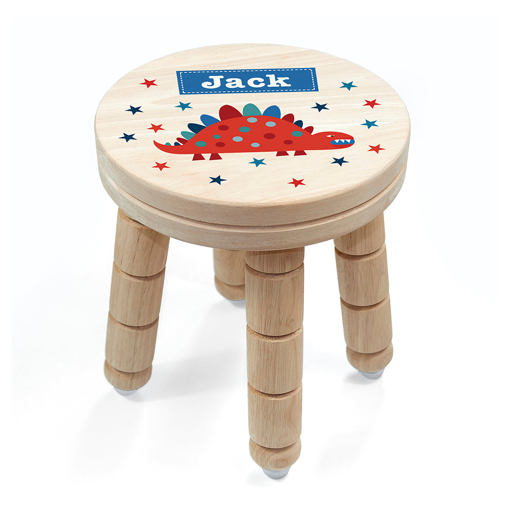 Dinosaur Wooden Stool - Personalised