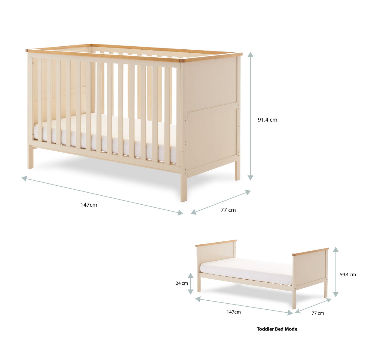 Evie 3 Piece Nursery Set - Cashmere