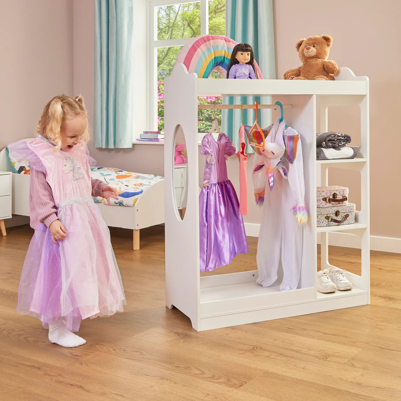 Kid's Dressing Rail with Mirror