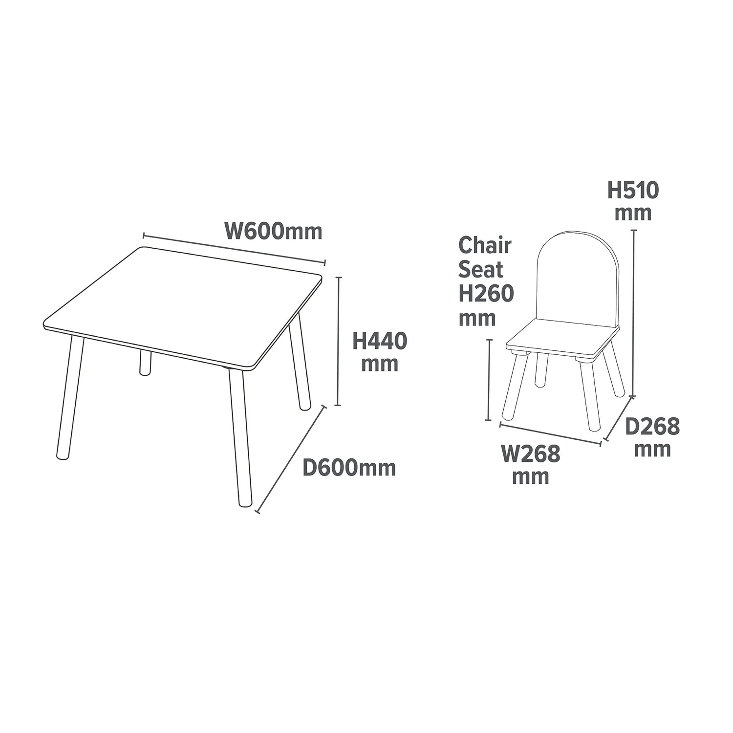 Unicorn & Rainbow Table & Chairs Set