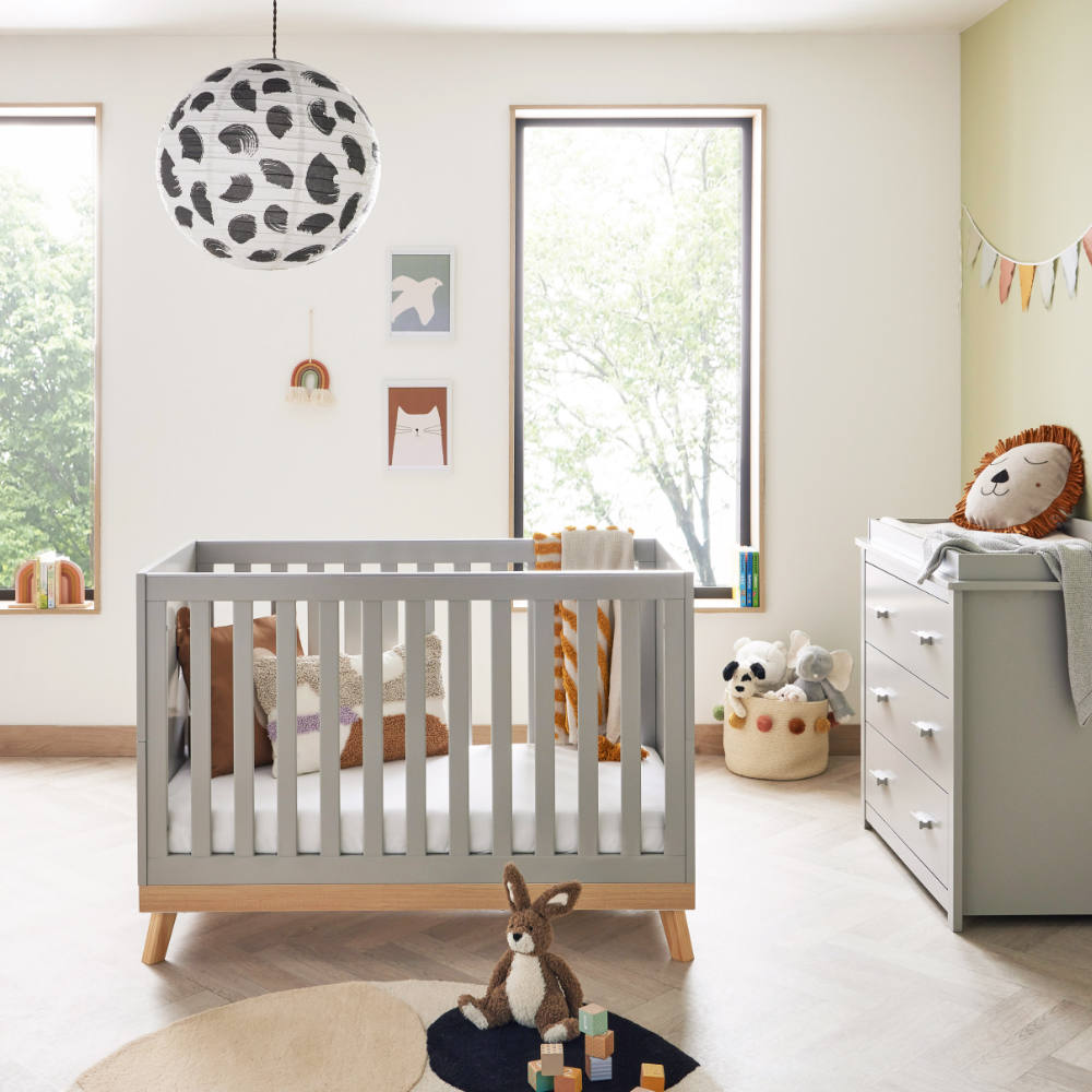 Mona Mini Cot Bed - Grey