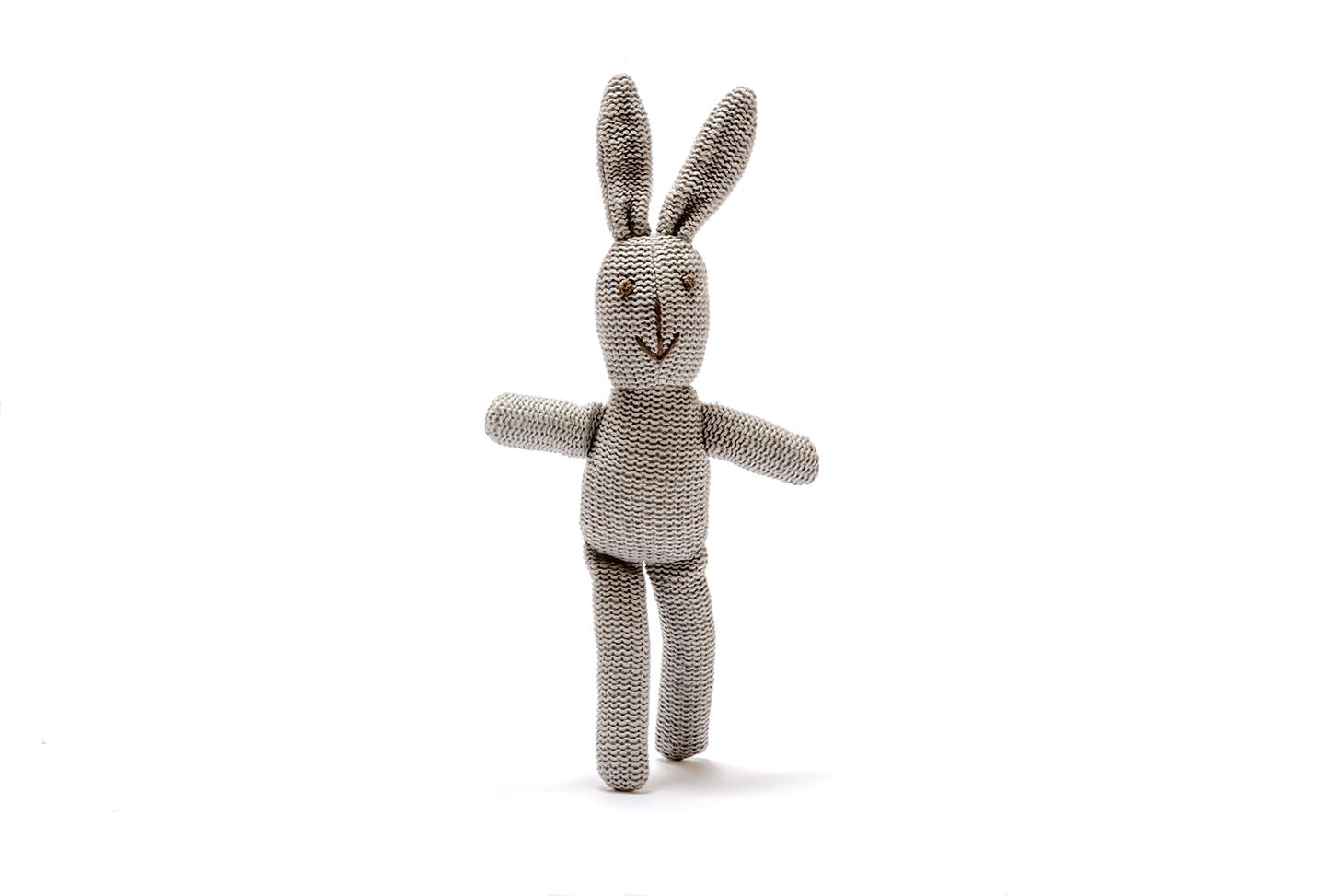 Bunny Baby Rattle Organic Cotton - Grey