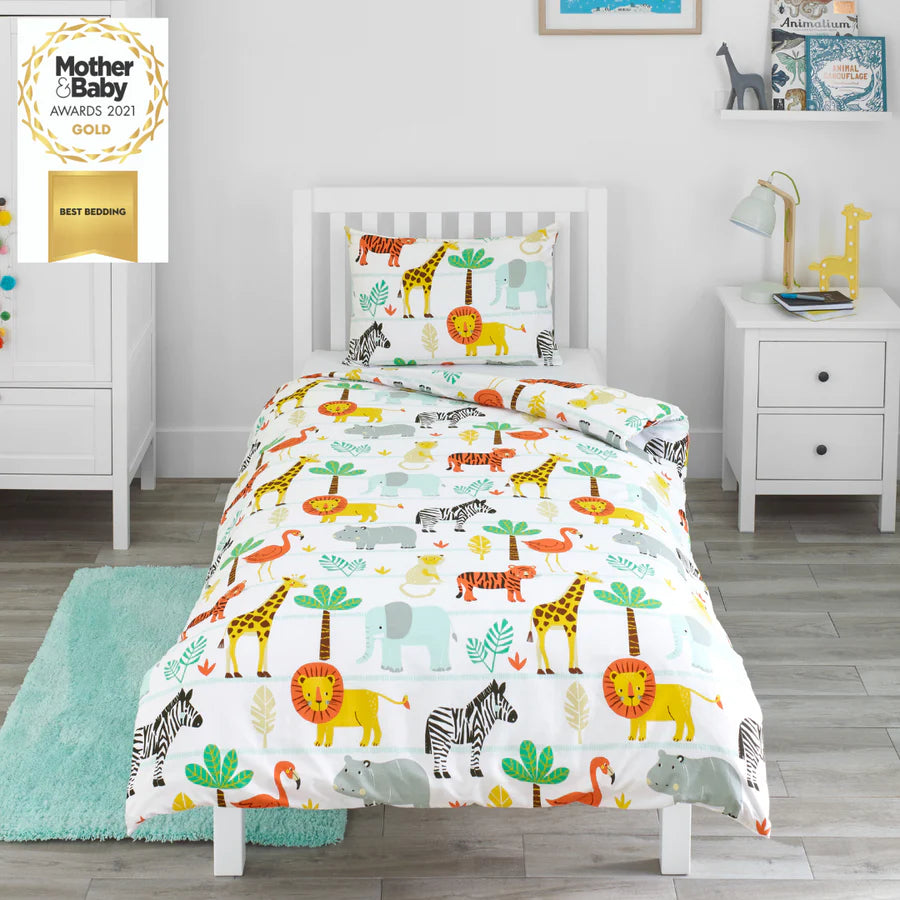 Safari Animals Duvet Set - Cot Bed | Toddler Bed