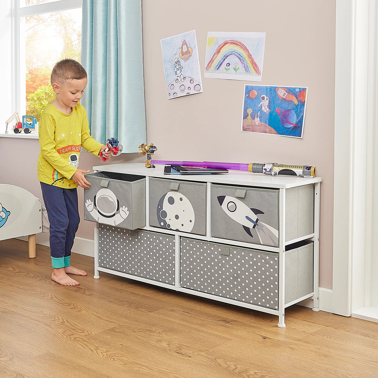 Space 5 Drawer Storage Chest