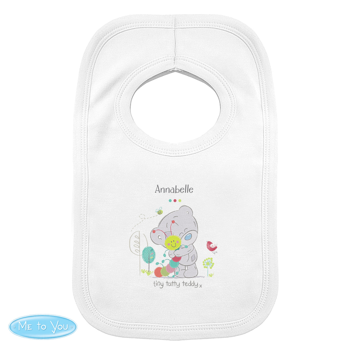 Tiny Tatty Cuddle Bug Baby Bib - Personalised | 0 -3 Months