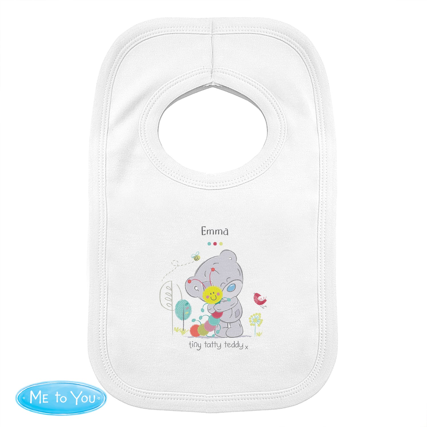 Tiny Tatty Cuddle Bug Baby Bib - Personalised | 0 -3 Months