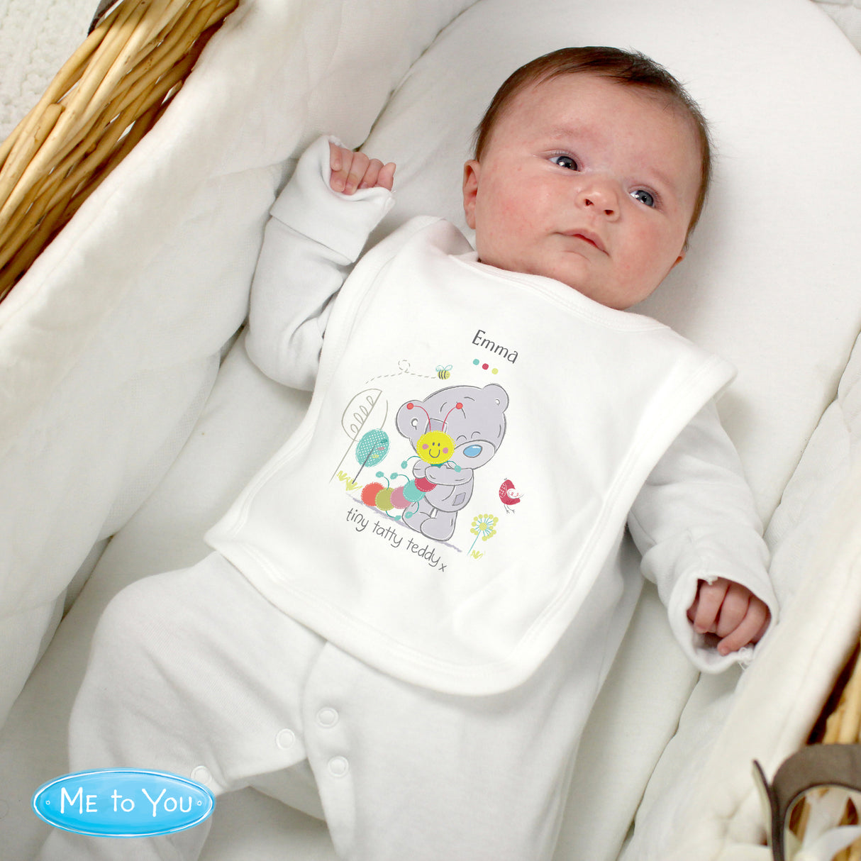 Tiny Tatty Cuddle Bug Baby Bib - Personalised | 0 -3 Months