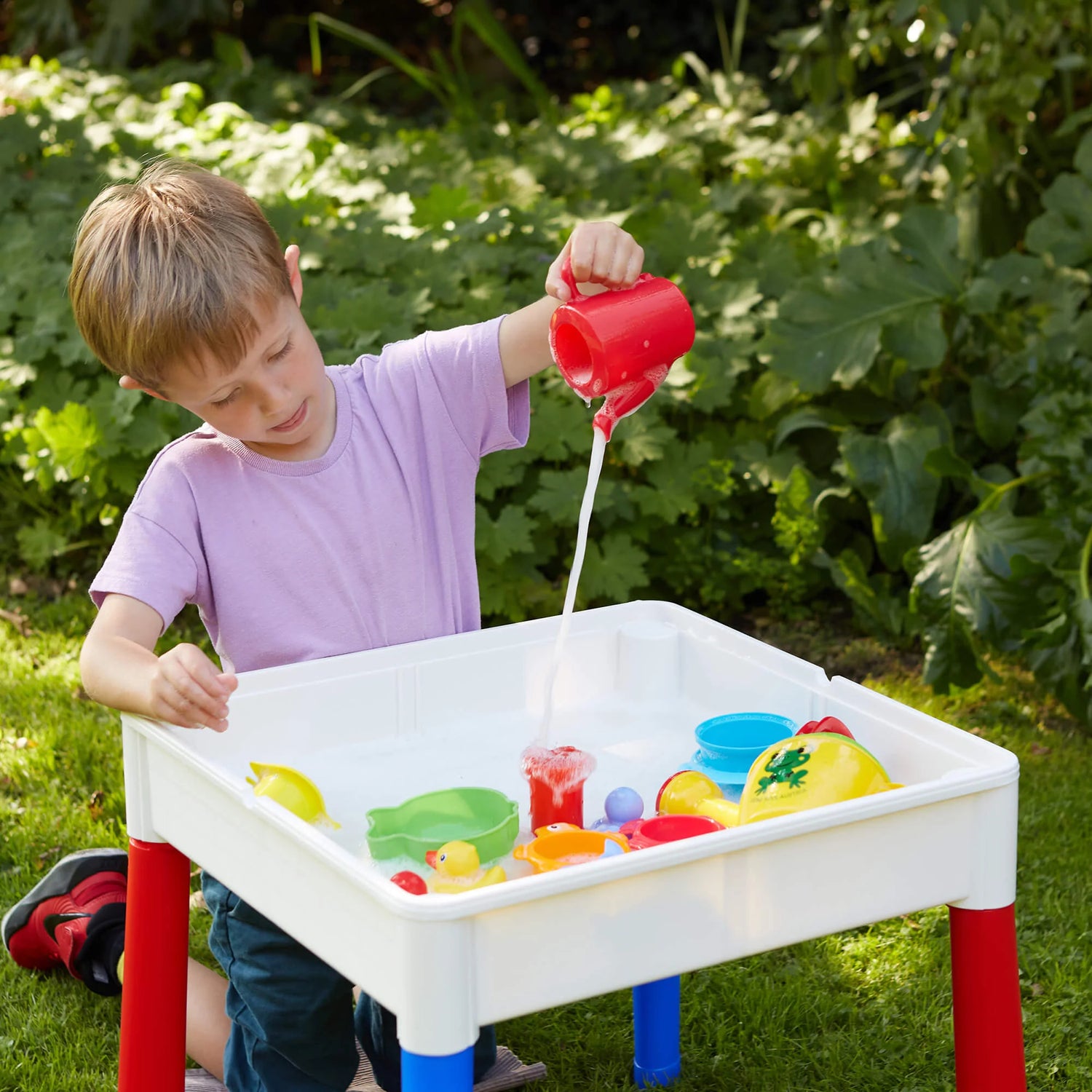 5 in 1 Multi Activity Table & Chairs - Red & Blue