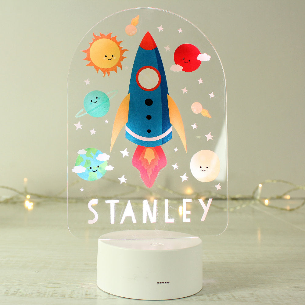 Personalised Space Rocket Nightlight