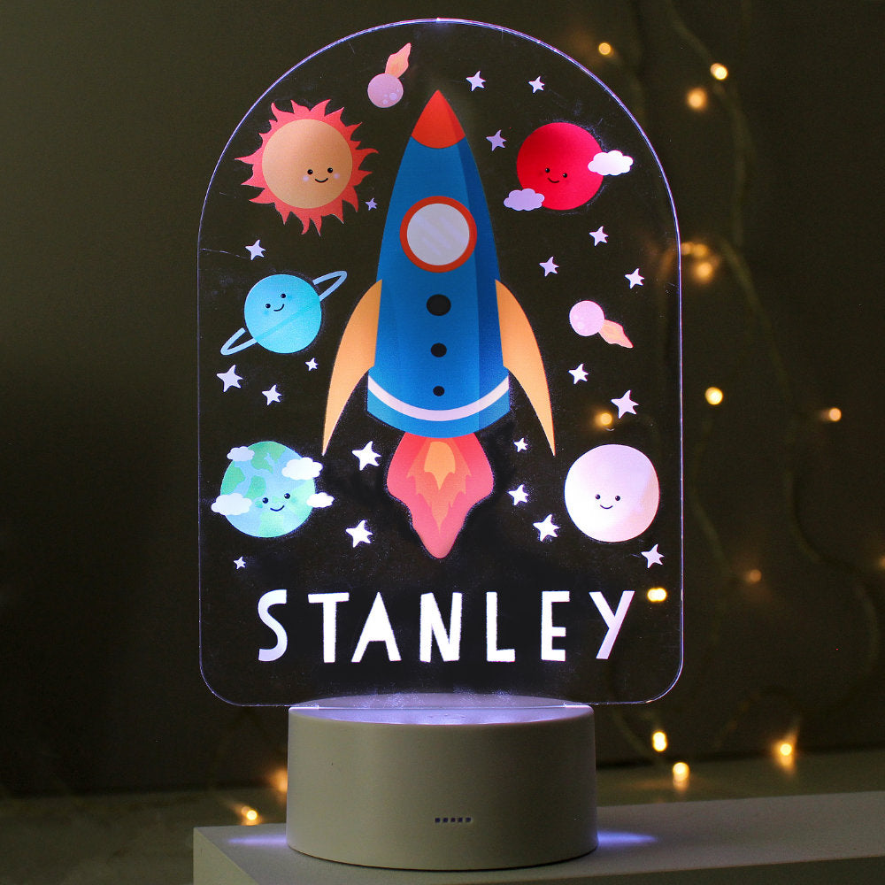 Personalised Space Rocket Nightlight