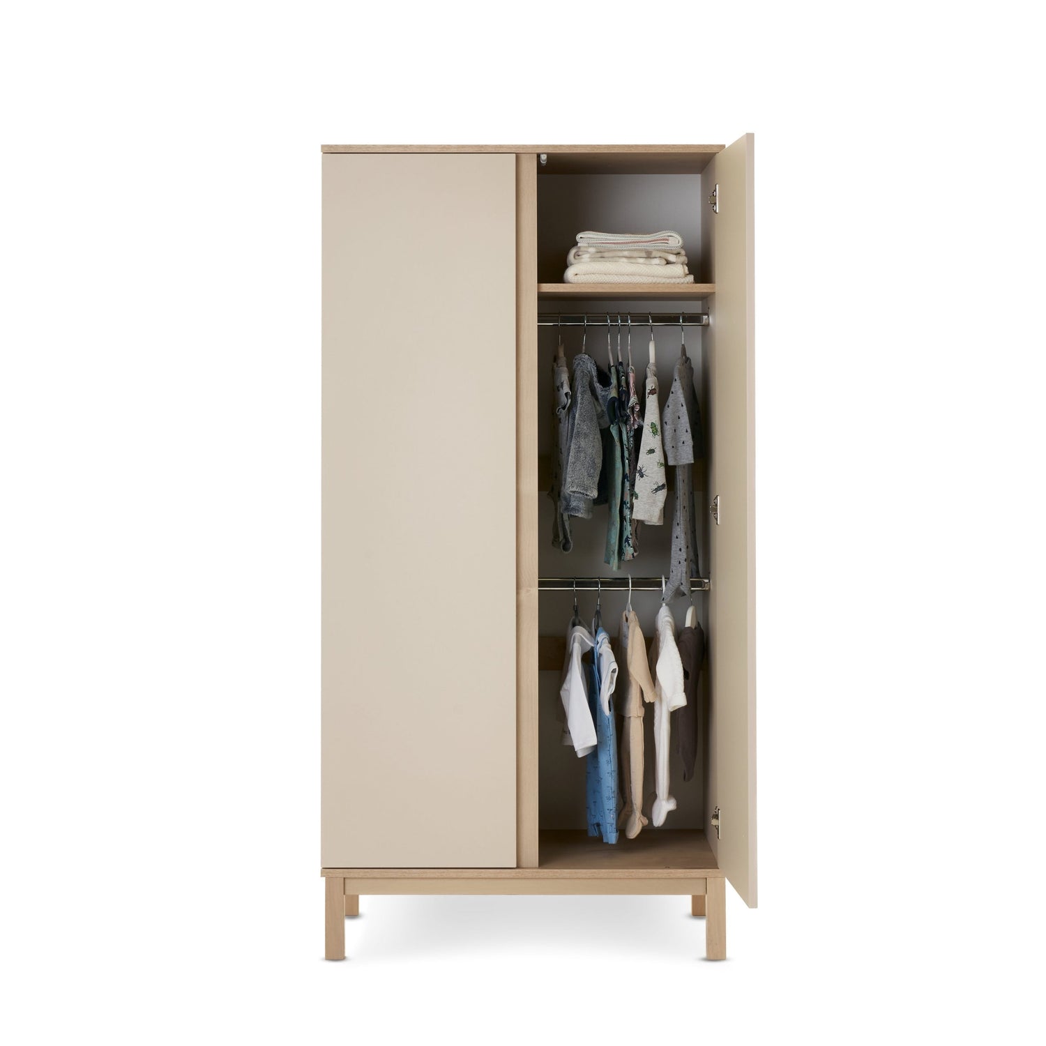 Astrid Double Nursery Wardrobe - Satin