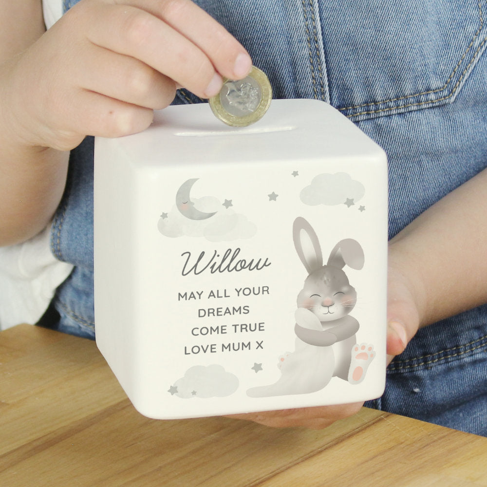 Baby Bunny Money Box - Personalised