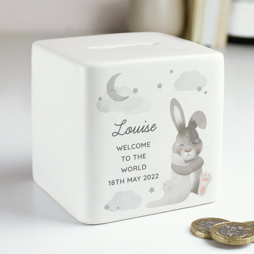 Baby Bunny Money Box - Personalised