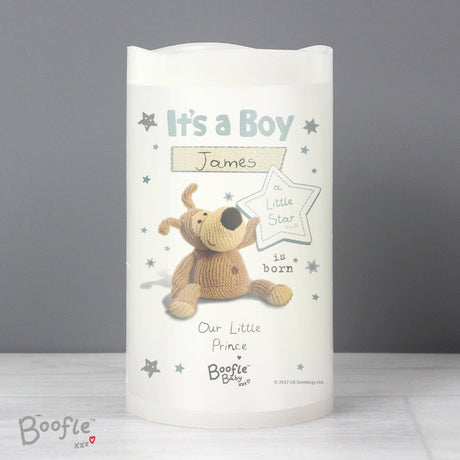Boofle - Personalised It's a Boy LED Nightlight Candle - Personalised Memento Company - Junior Bambinos