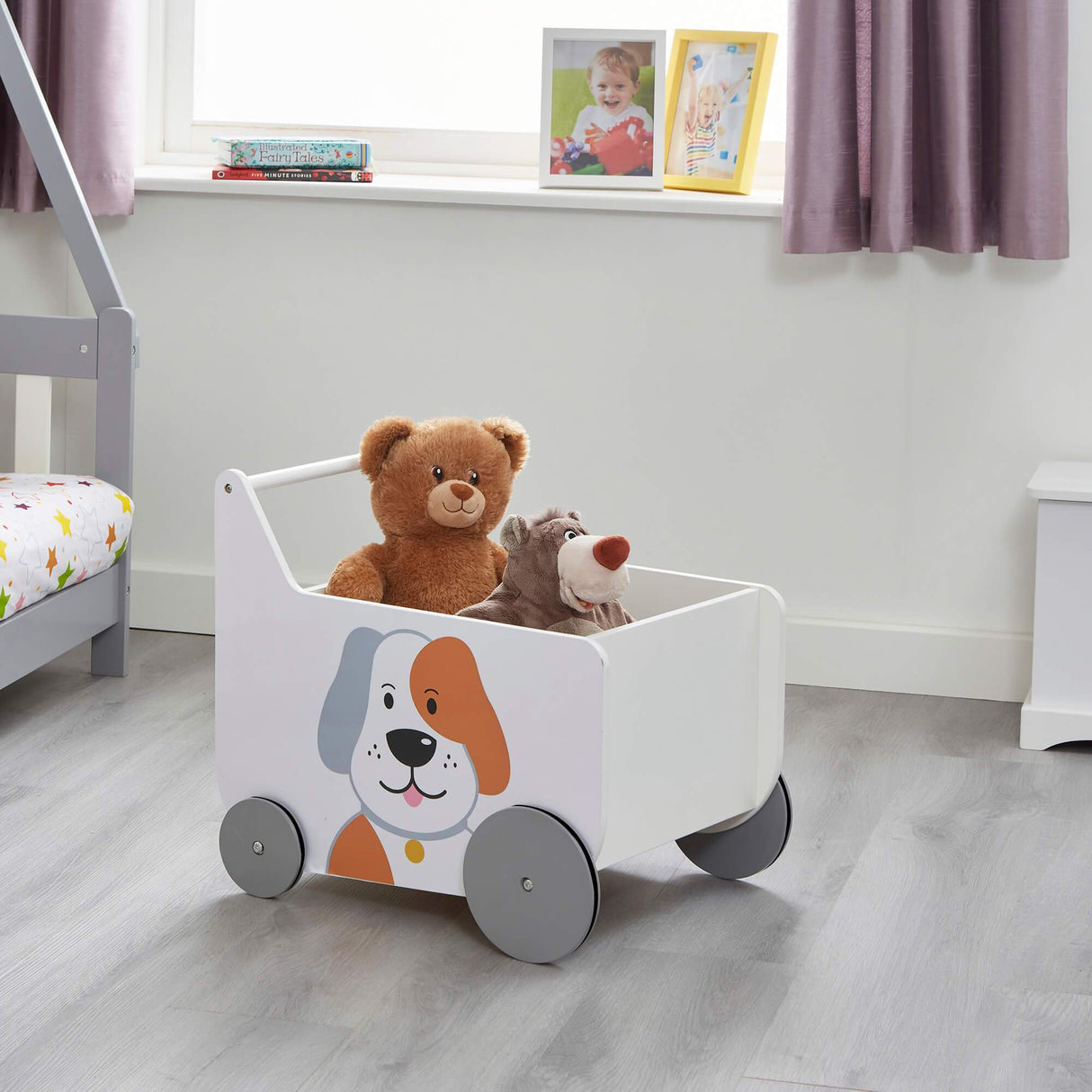 Cat & Dog Push Along Walker | Storage Cart - Liberty House Toys - Junior Bambinos