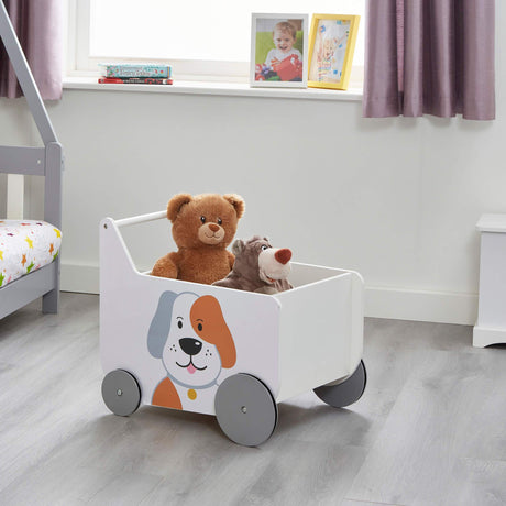 Cat & Dog Push Along Walker | Storage Cart - Liberty House Toys - Junior Bambinos