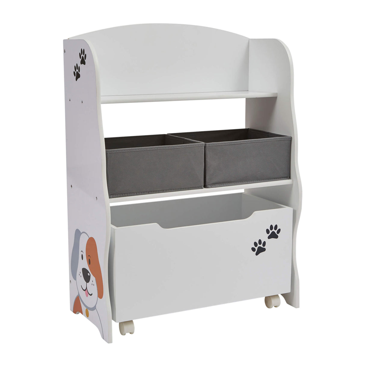 Cat & Dog Storage Unit with Rollout Toy Box - Liberty House Toys - Junior Bambinos