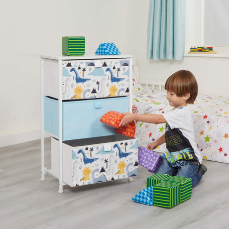 3 Drawer Dinosaur Storage Chest - Liberty House Toys - Junior Bambinos