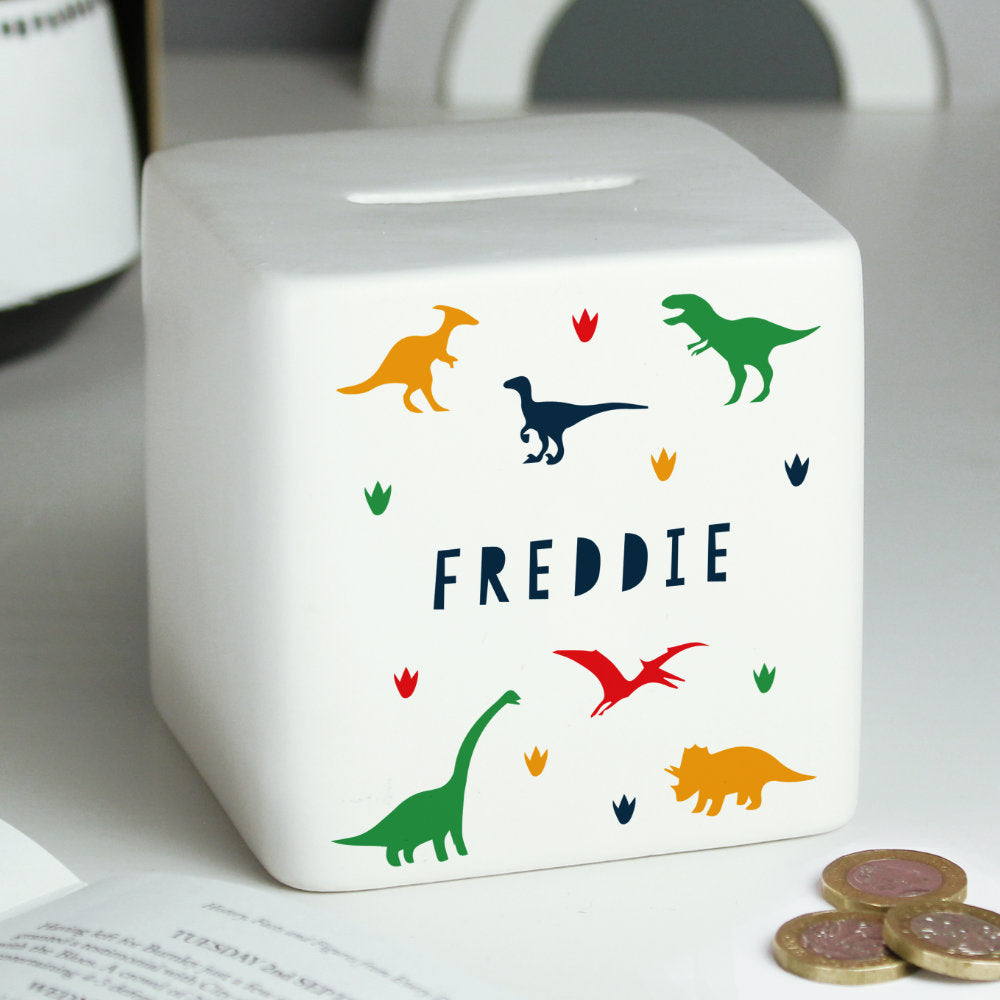 Dinosaur Money Box - Personalised