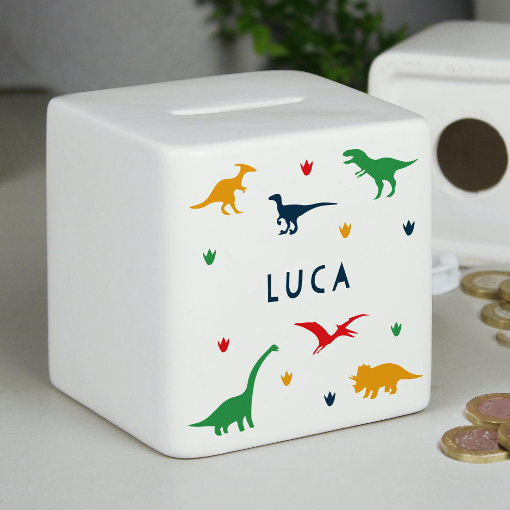 Dinosaur Money Box - Personalised