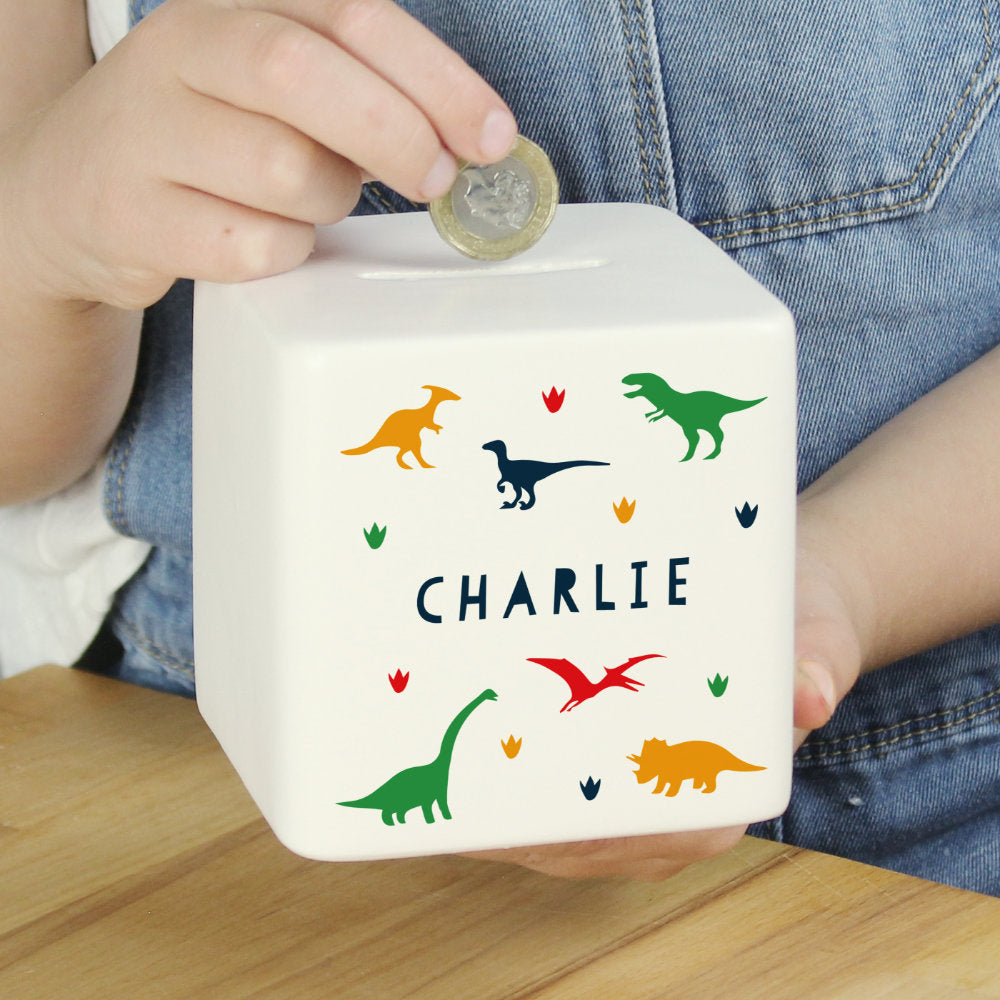 Dinosaur Money Box - Personalised