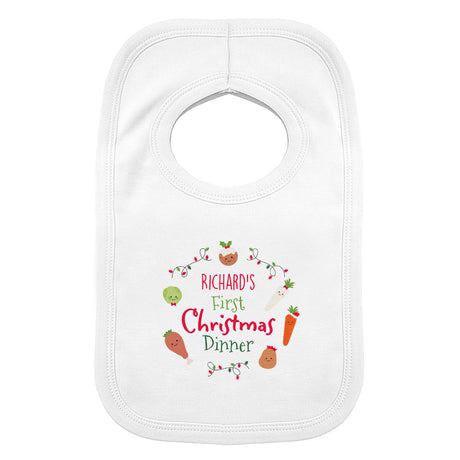 Personalised First Christmas Dinner Bib - Personalised Memento Company - Junior Bambinos