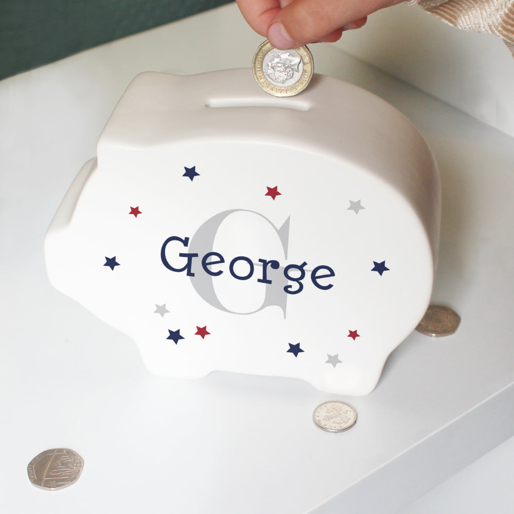 Name & Initial Piggy Bank - Personalised