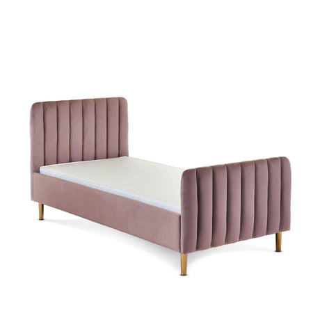 Gatsby Velvet Single Bed - Pink