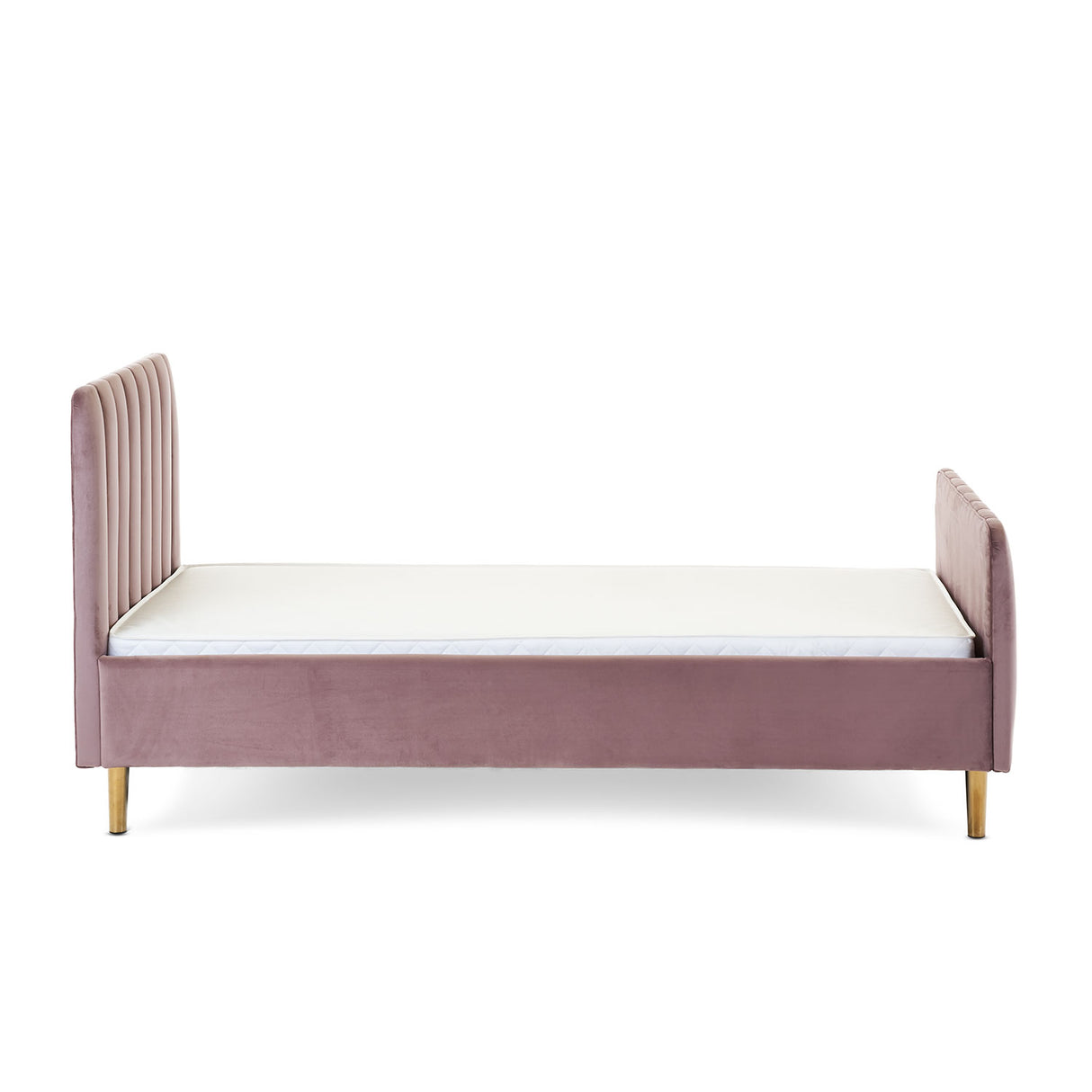 Gatsby Velvet Single Bed - Pink