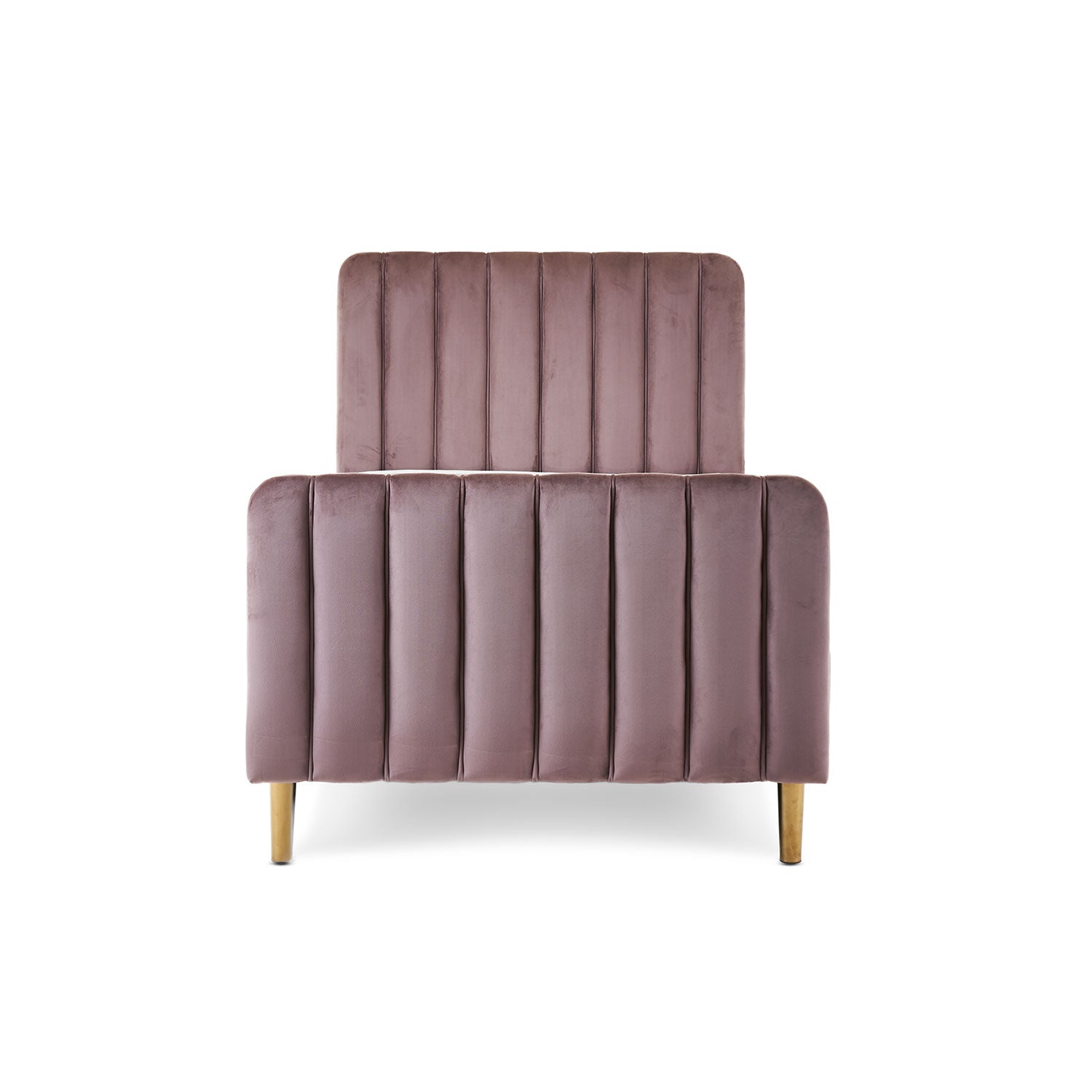 Gatsby Velvet Single Bed - Pink