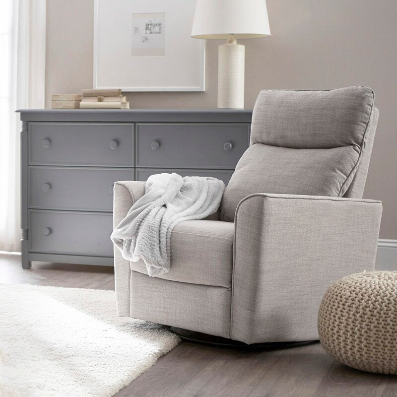 Savannah Swivel Glider Recliner Chair - Pebble