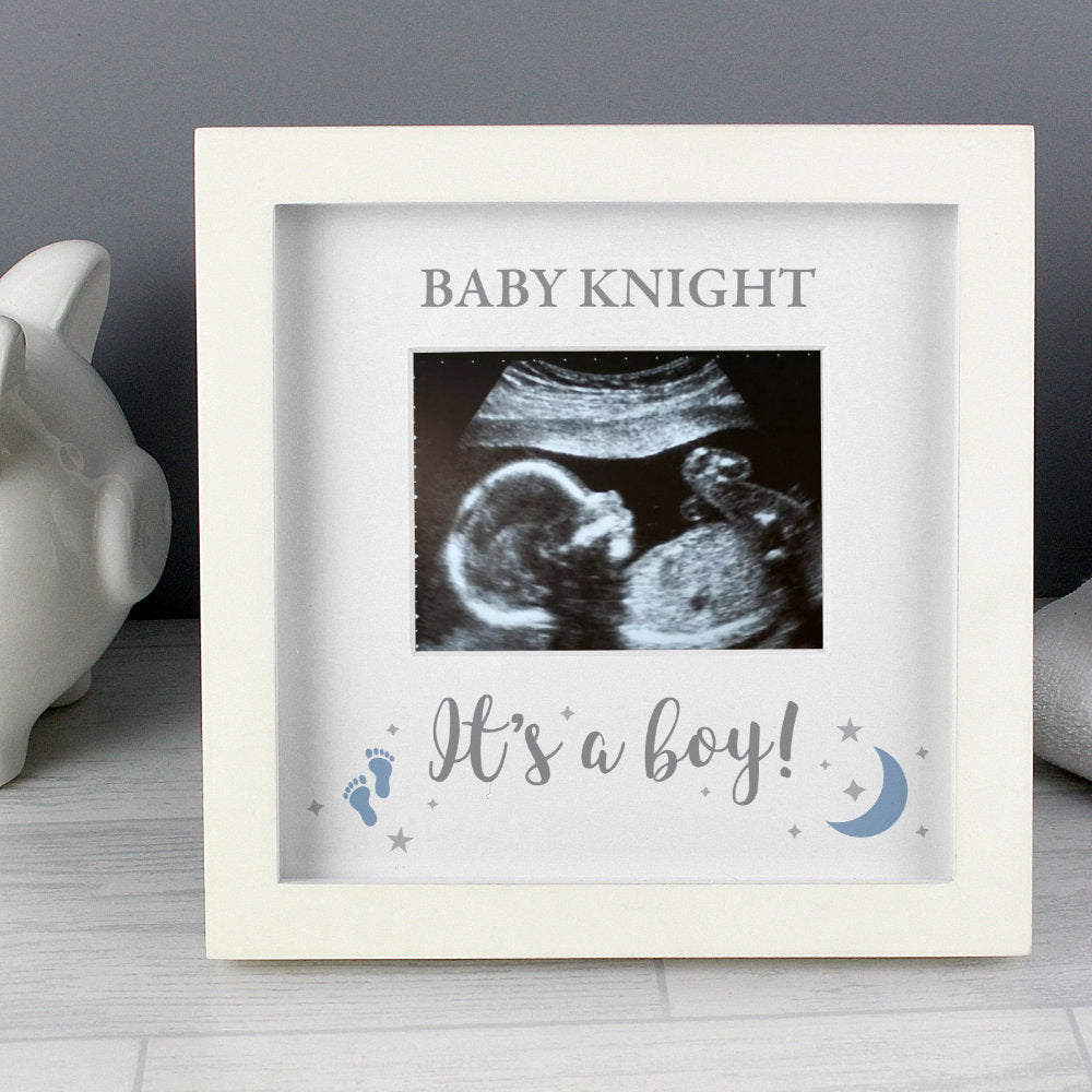 Baby Scan Photo Frame - It's a Boy - Personalised - Personalised Memento Company - Junior Bambinos