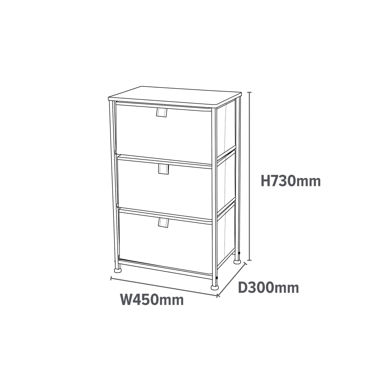 3 Drawer Storage Chest - Liberty House Toys - Junior Bambinos