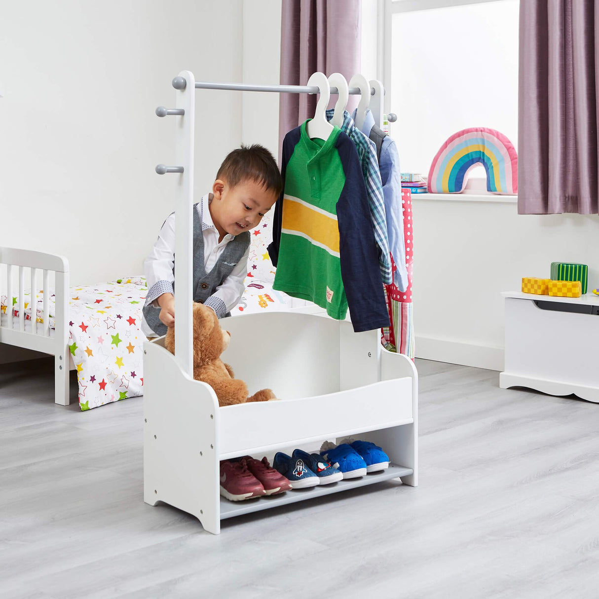 Hanging Rail with Storage - Liberty House Toys - Junior Bambinos