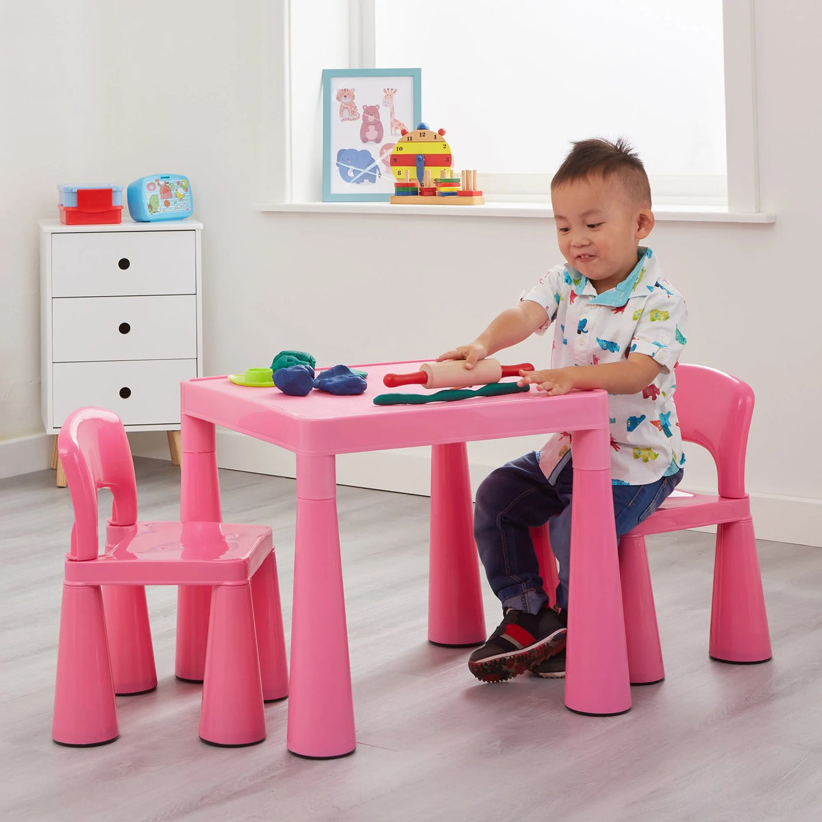 Kid s Plastic Table Chairs Pink Liberty House Toys Junior Bambinos