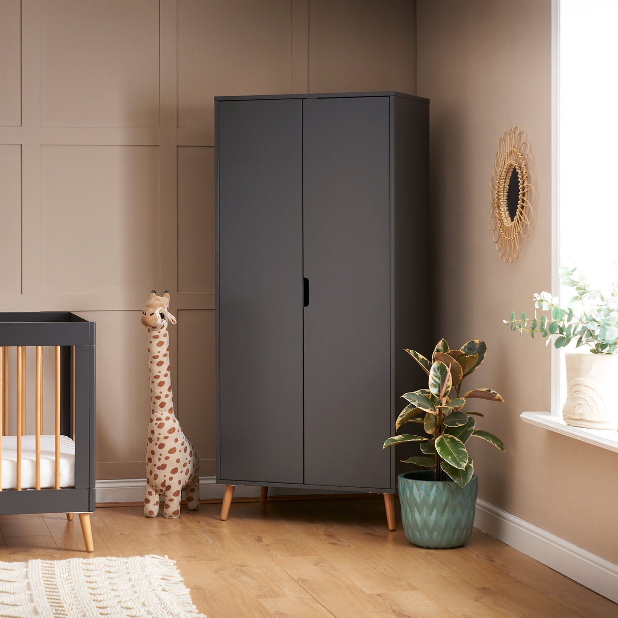 Maya 3 Piece Nursery Furniture Set - Slate & Natural