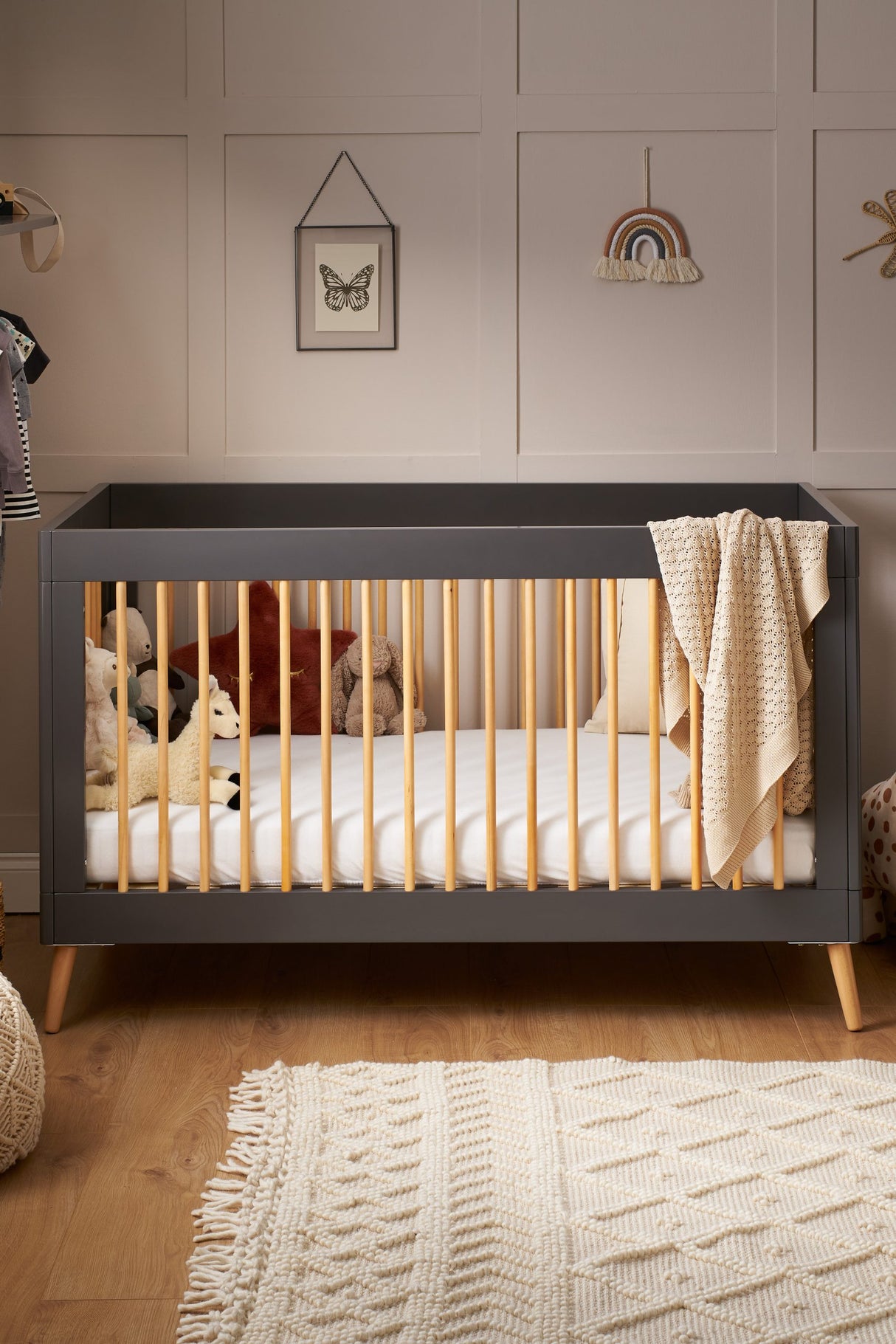 Maya 3 Piece Nursery Furniture Set - Slate & Natural