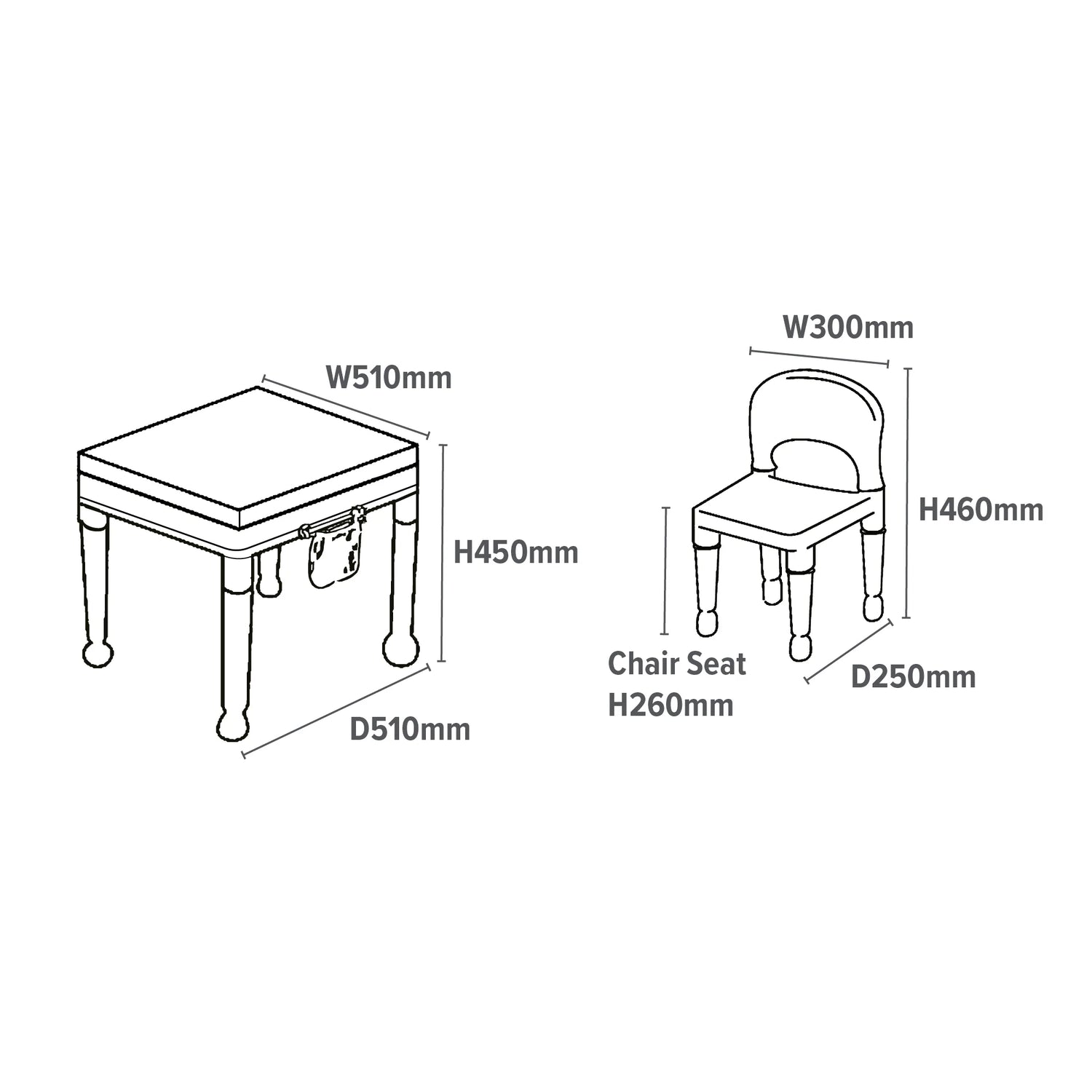 Multipurpose Activity Table & Chairs - Multi-Coloured