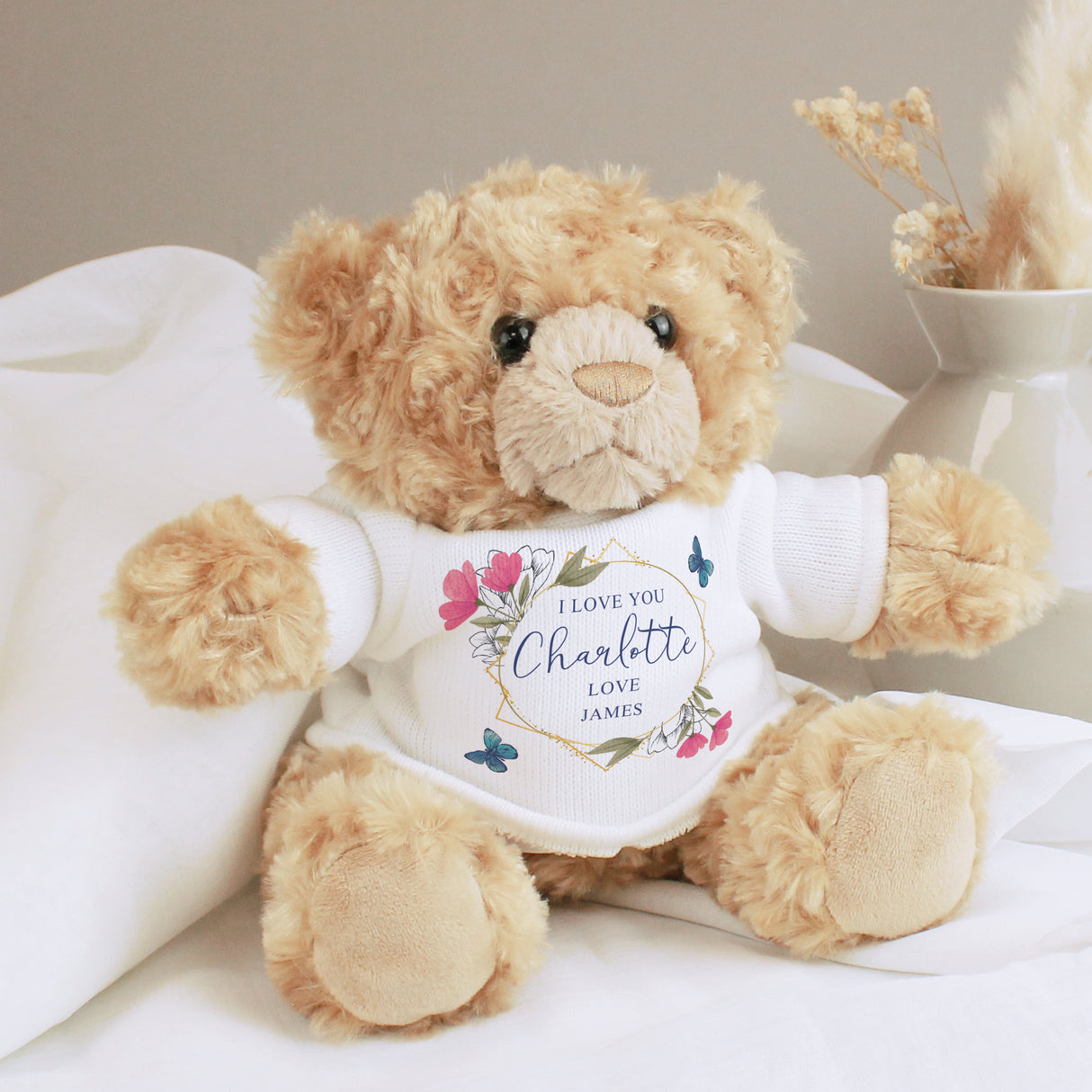 Personalised Teddy Bear - Geometric Design