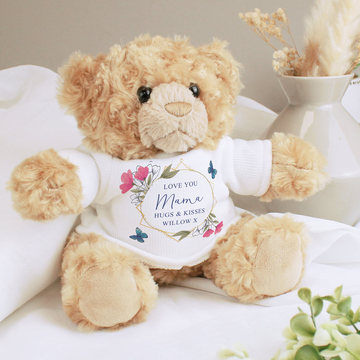 Personalised Teddy Bear - Geometric Design