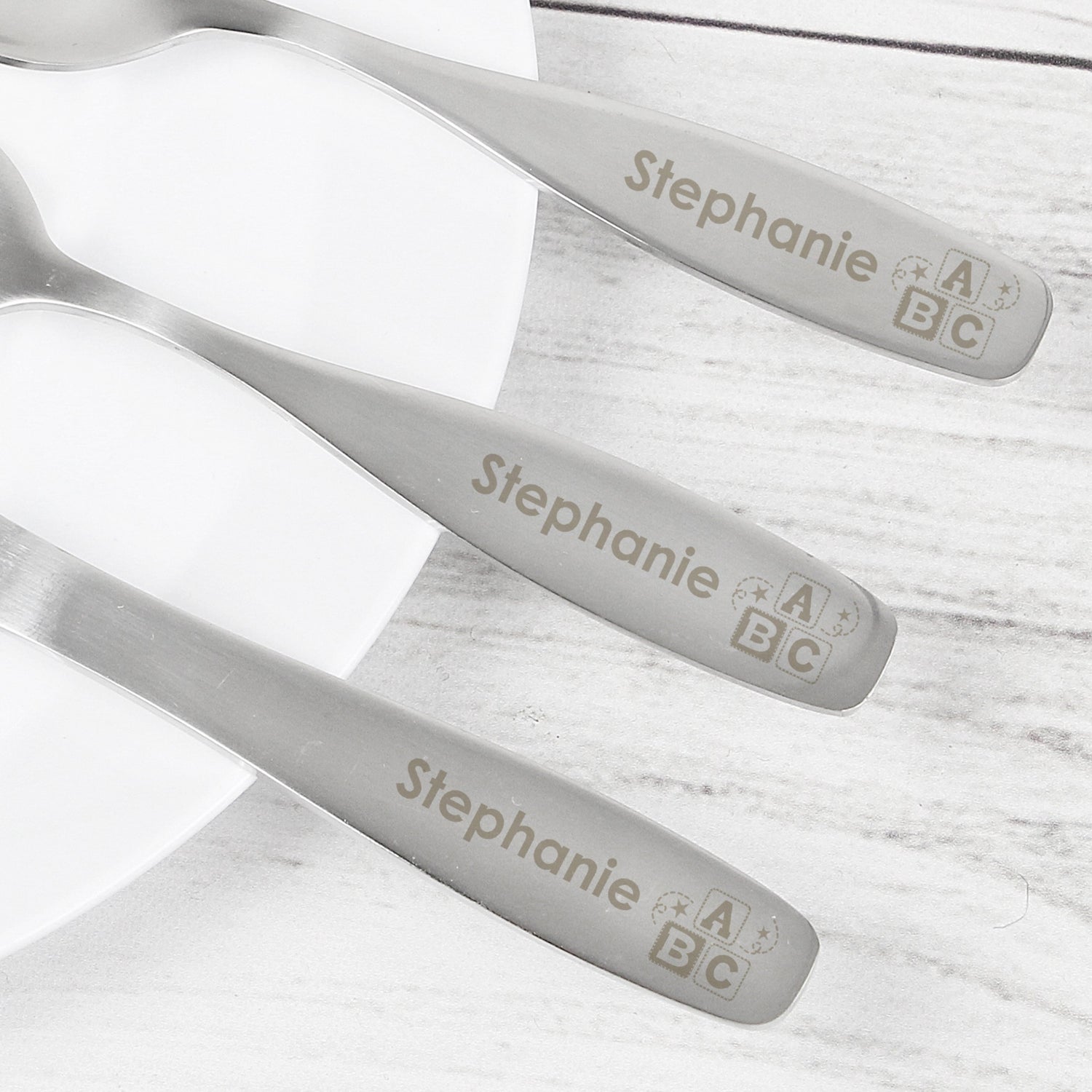 ABC - Personalised 3 Piece Cutlery Set - Junior Bambinos